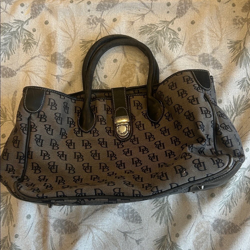 Dooney & Bourke Brown and Black Logo Tote